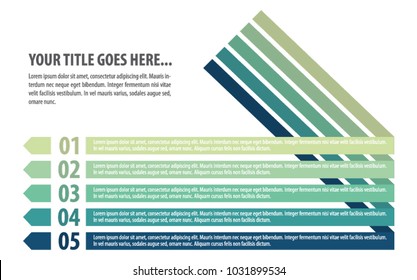 Colorful infographic in five steps