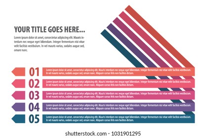 Colorful infographic in five steps