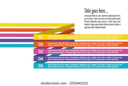 Colorful infographic in five steps