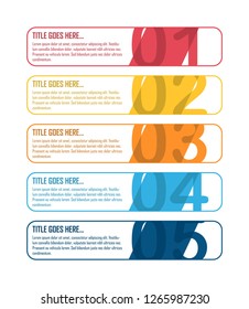 Colorful infographic in five steps