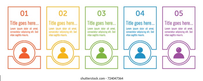 Colorful Infographic In Five Steps