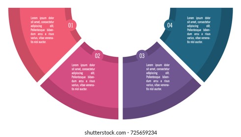 Colorful infographic in five steps