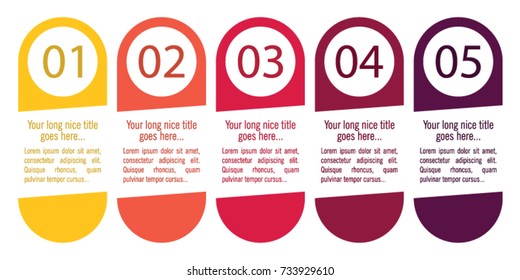 Colorful Infographic In Five Steps