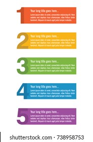 Colorful Infographic In Five Steps