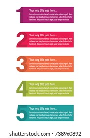 Colorful Infographic In Five Steps