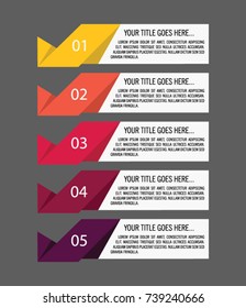 Colorful infographic in five steps