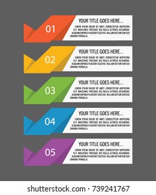Colorful infographic in five steps
