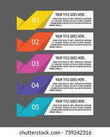 Colorful infographic in five steps
