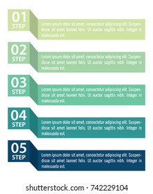 Colorful Infographic Five Steps Stock Vector (Royalty Free) 742229104 ...