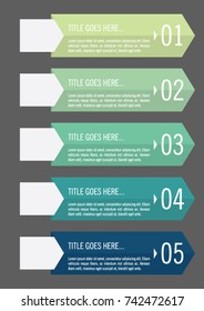 Colorful infographic in five steps