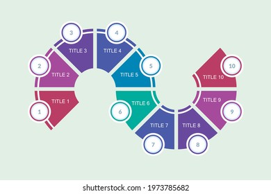 colorful infographic Flat steps Vector