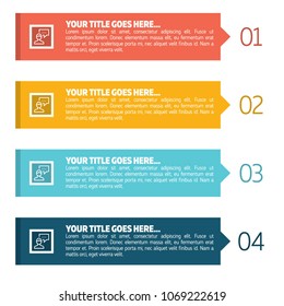 Colorful infographic in four steps