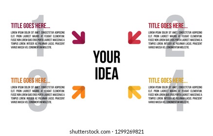 Colorful infographic in four steps
