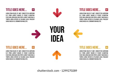 Colorful infographic in four steps