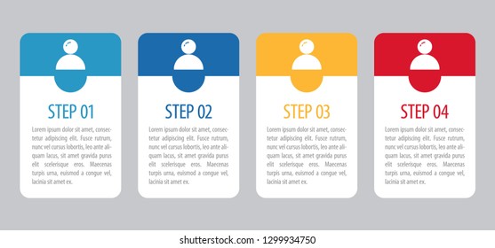 Colorful infographic in four steps