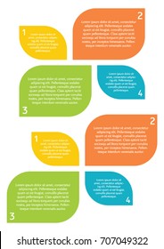 Colorful infographic in four steps