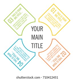 Colorful infographic in four steps