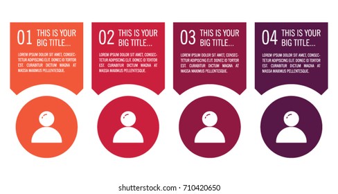 Colorful infographic in four steps