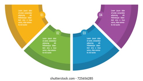 Colorful infographic in four steps