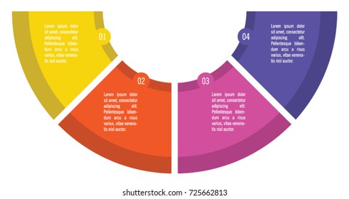 Colorful infographic in four steps