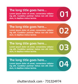 Colorful infographic in four steps