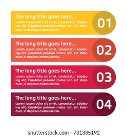 Colorful infographic in four steps