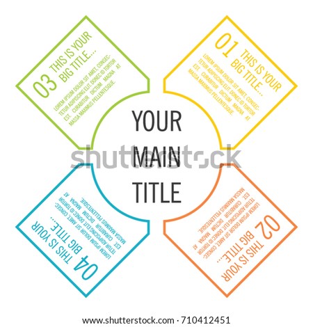 Colorful infographic in four steps