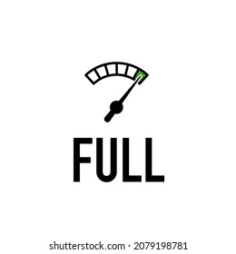 Colorful Info-graphic gauge element. Speedometer icon or sign with arrow. Vector