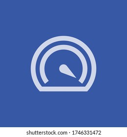 Farbenfrohe Info-Grafik Spurweite. Vector-Abbildung. Geschwindigkeitsmesser Symbol oder Zeichen mit Pfeil. 