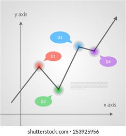 Colorful Infographic graph, eps10 Vector .