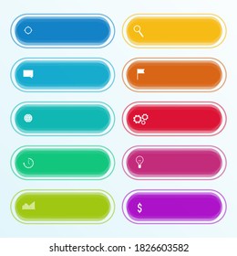 Colorful Infographic With Icons, Symbols and Text Box Vector