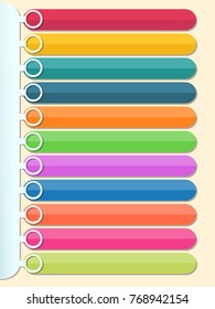 Colorful infographic labels vector image