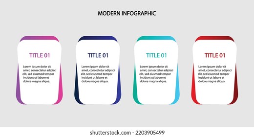 Colorful infographic options template vector