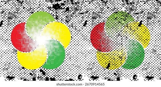 Colorido gráfico circular de infografía con Formas circulares superpuestas. Ilustración vectorial