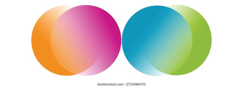 Colorido gráfico circular de infografía con Formas circulares superpuestas. Círculo gráfico de forma de flor dividido en 4 segmentos. Vector, ilustración.	
