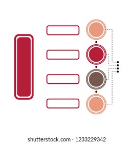 Colorful Infographic process chart and arrows with step up options. Vector template