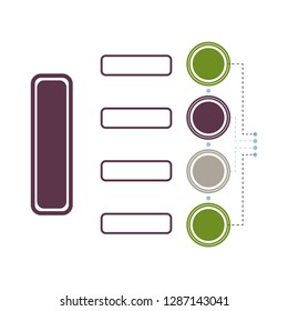 Colorful Infographic process chart and arrows with step up options. Vector template
