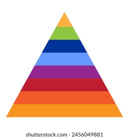 Colorful Infographic Pyramid Hierarchy Vector Illustration