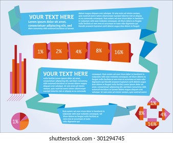Colorful infographic set