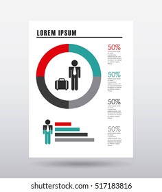 colorful infographic statistic template presentation. vector illustration