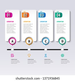 Colorful infographic steps