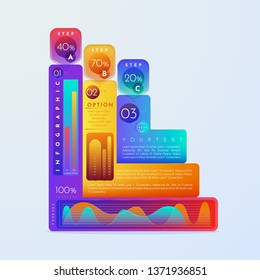 Colorful infographic steps