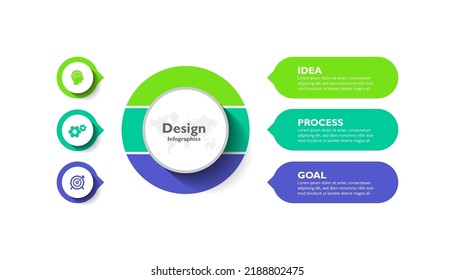 Colorful infographic steps for abstract background flat design