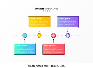 Colorful infographic steps flat design. Can be used for workflow diagram, info chart, and web design.