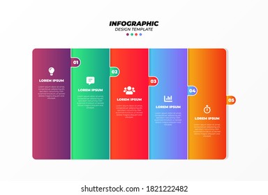 Colorful infographic steps flat design. Can be used for workflow diagram, info chart, and web design.