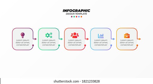 Colorful infographic steps flat design. Can be used for workflow diagram, info chart, and web design.