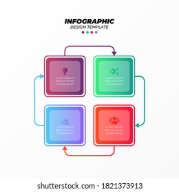 Colorful infographic steps flat design. Can be used for workflow diagram, info chart, and web design.