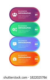 Colorful infographic steps flat design. Can be used for workflow diagram, info chart, and web design.