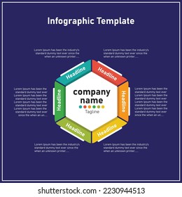 colorful infographic template for business, agency and multiple uses