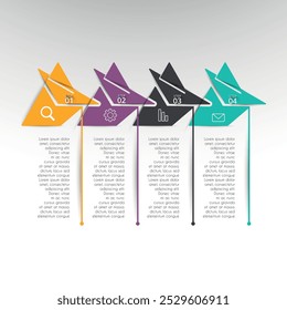 Colorful infographic template flat design